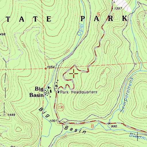 Topographic Map of Sequoia Group Camp, CA