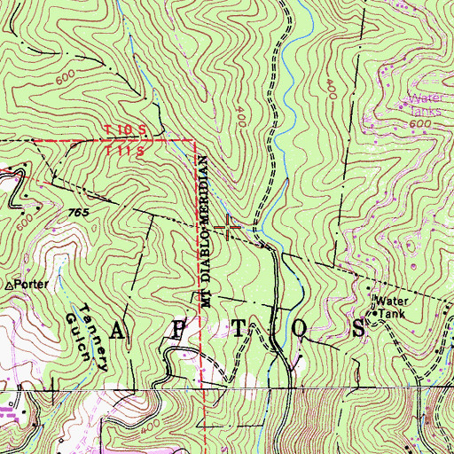 Topographic Map of Mary Easton Picnic Area, CA