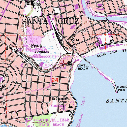 Topographic Map of Sisters Hospital, CA