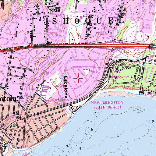 Topographic Map of Camp McQuaide (historical), CA