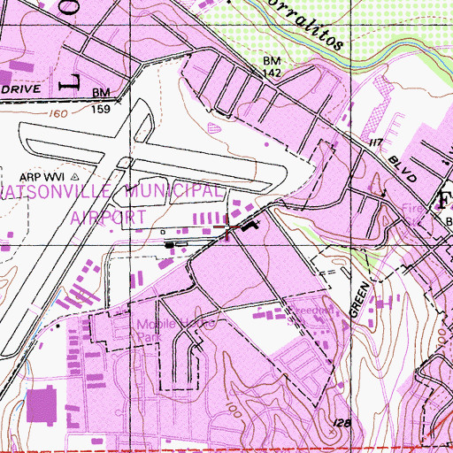Topographic Map of Freedom Community United Methodist Church, CA