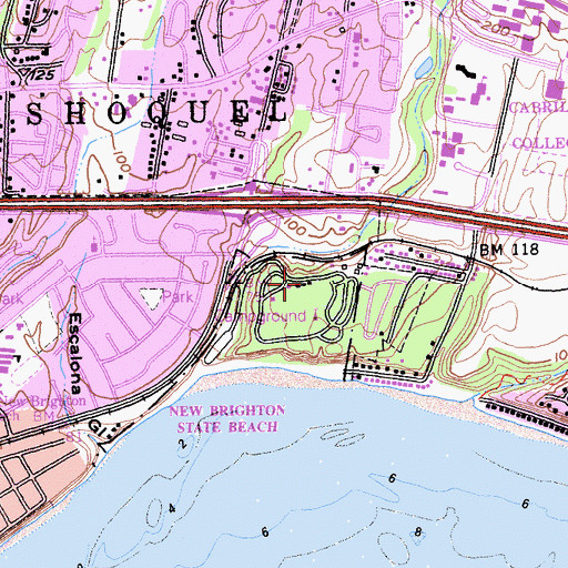Topographic Map of New Brighton State Beach Park Headquarters, CA