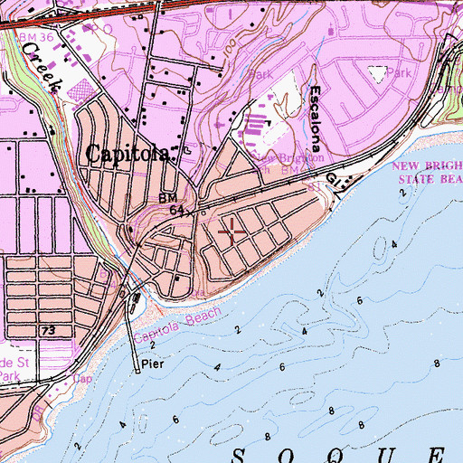 Topographic Map of Saint John the Baptist Episcopal Church, CA