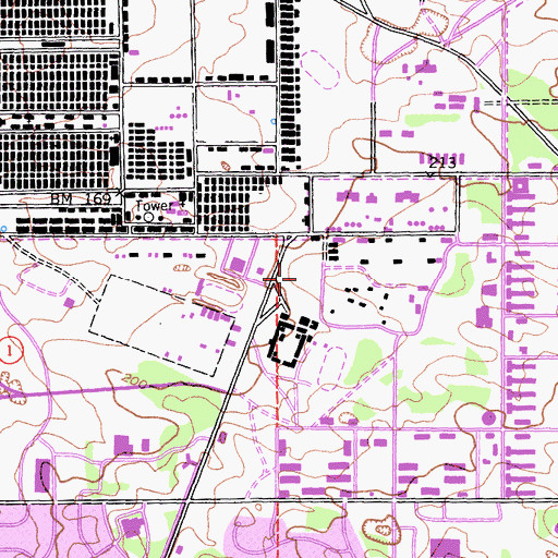 Topographic Map of Troup Medical Center, CA