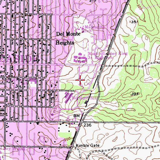 Topographic Map of Mescal Neil Park, CA