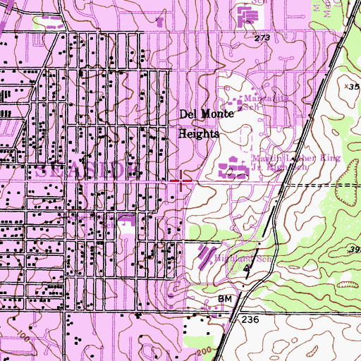 Topographic Map of Victory Temple, CA