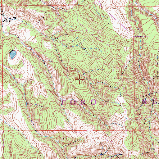 Topographic Map of Barlow Canyon Trail, CA