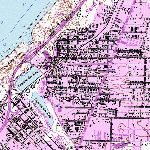 Topographic Map of Hays Christian Methodist Episcopal Church, CA