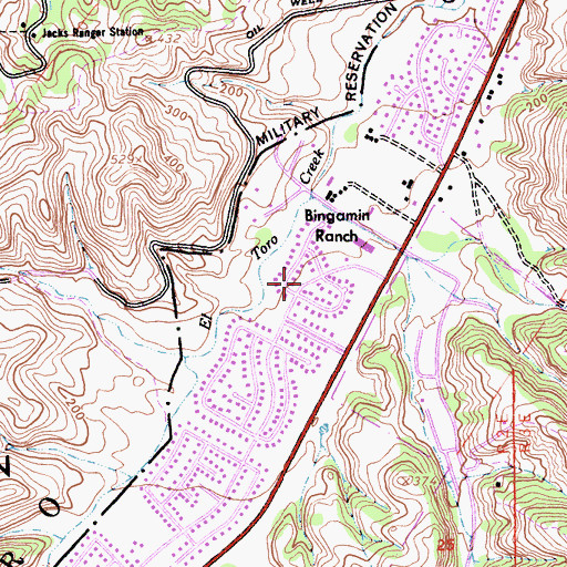 Topographic Map of Serra Village, CA