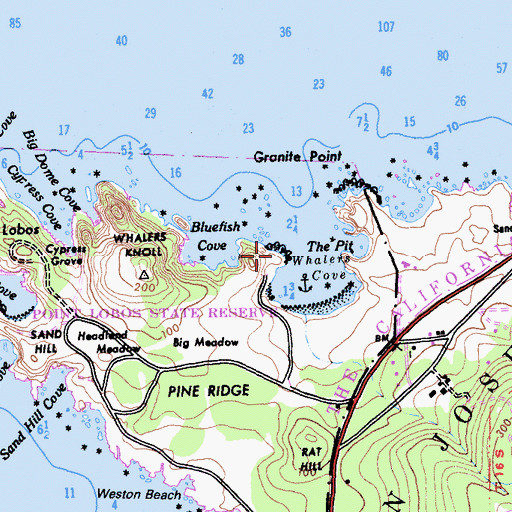 Topographic Map of Cannery Point, CA