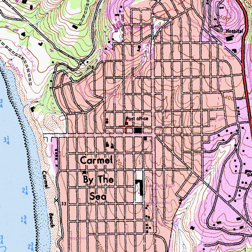 Topographic Map of Devendorf Park, CA