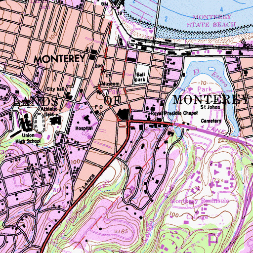 Topographic Map of Monterey Institute for Research and Astronomy, CA