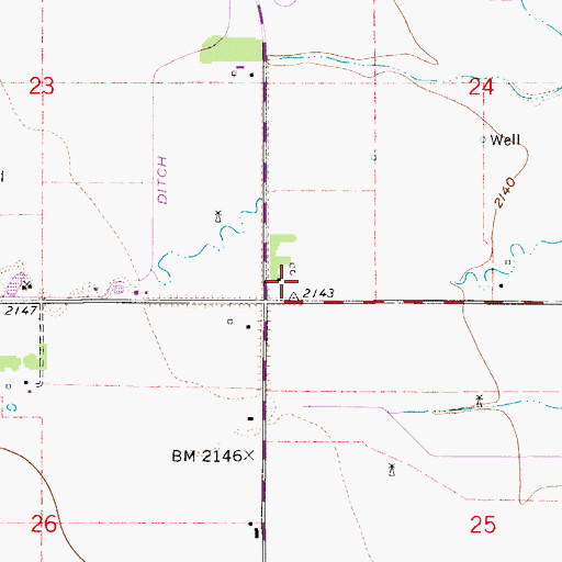 Topographic Map of Great Platte River Road Historical Marker, NE