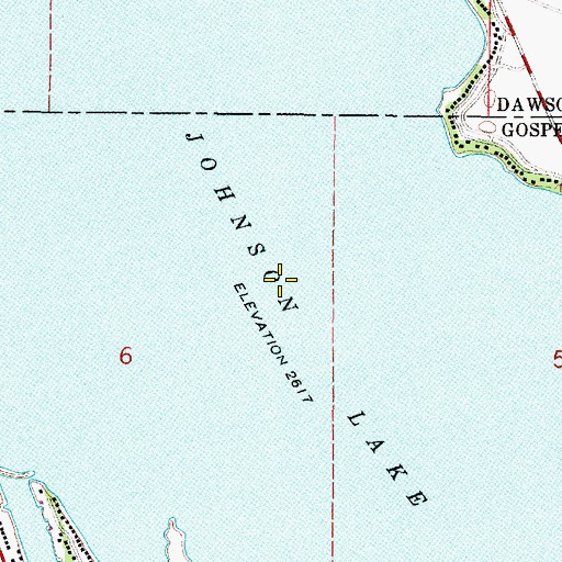 Topographic Map of Johnson Lake State Recreation Area, NE