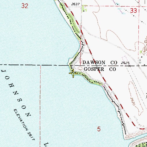 Topographic Map of Kilby Point, NE