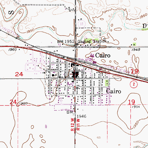 Topographic Map of First Baptist Church, NE