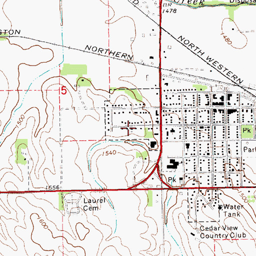 Topographic Map of Church of the Open Bible, NE
