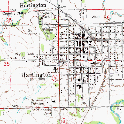 Topographic Map of First Congregational Church, NE