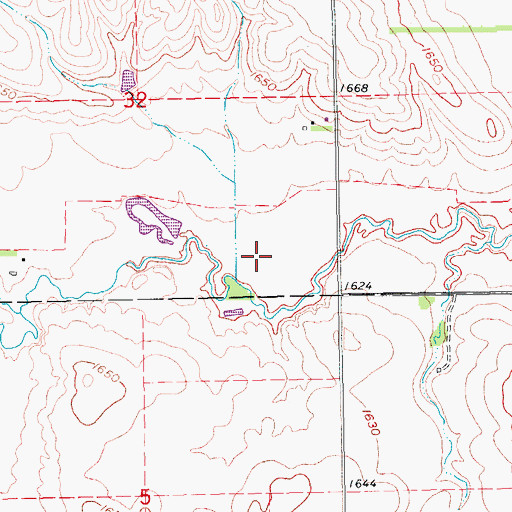Topographic Map of Willow Creek Lake, NE