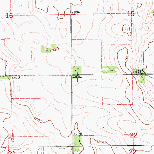 Topographic Map of Township of Mills, NE