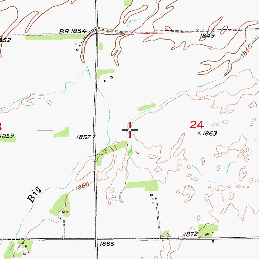 Topographic Map of Township of Cleveland, NE