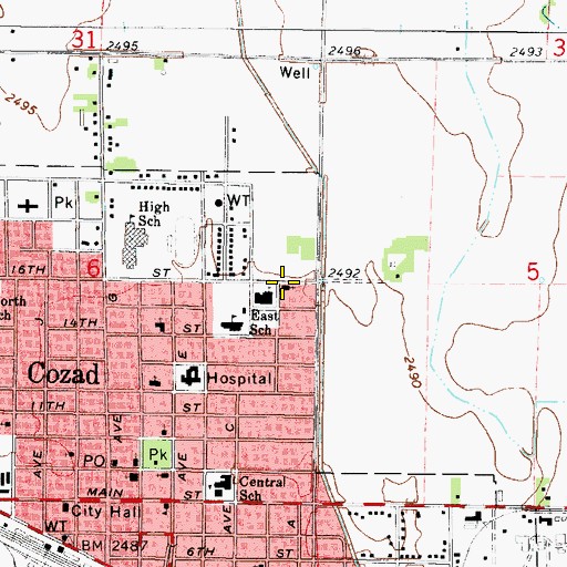 Topographic Map of Saint Christopher Episcopal Church, NE