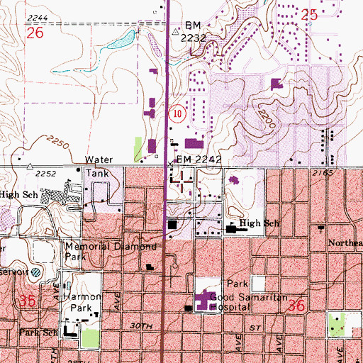 Topographic Map of Platte Valley Foot Clinic, NE