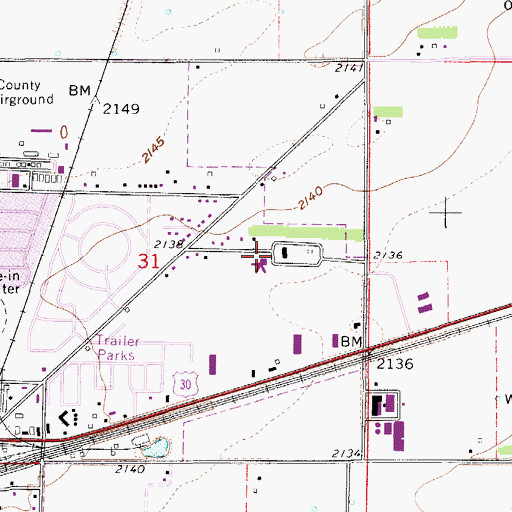 Topographic Map of Saint Lukes Good Samaritan Village, NE