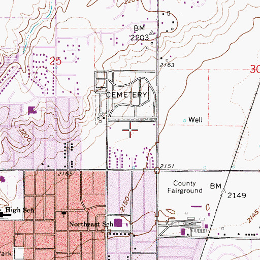Topographic Map of Harvey Park, NE