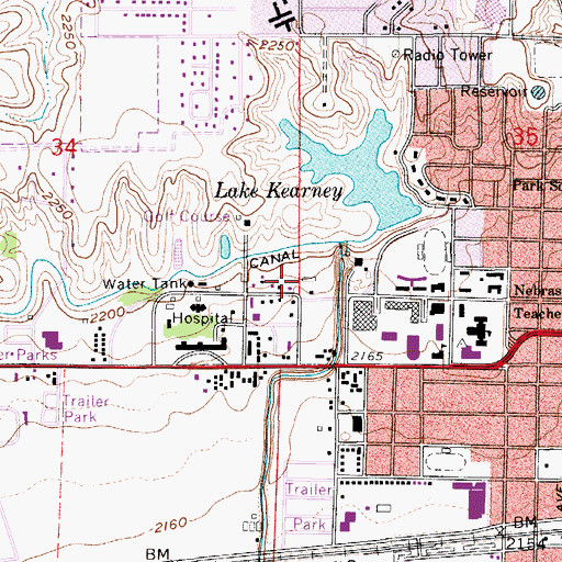 Topographic Map of University Residence North, NE