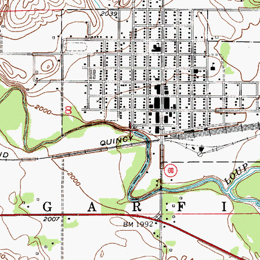 Topographic Map of Cargill Incorporated Elevator, NE