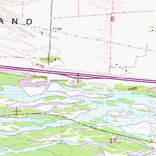 Topographic Map of Kearney Rest Area - Eastbound, NE