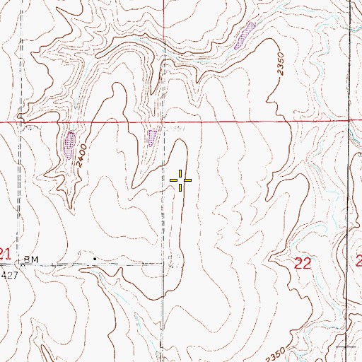 Topographic Map of Township of Logan, NE