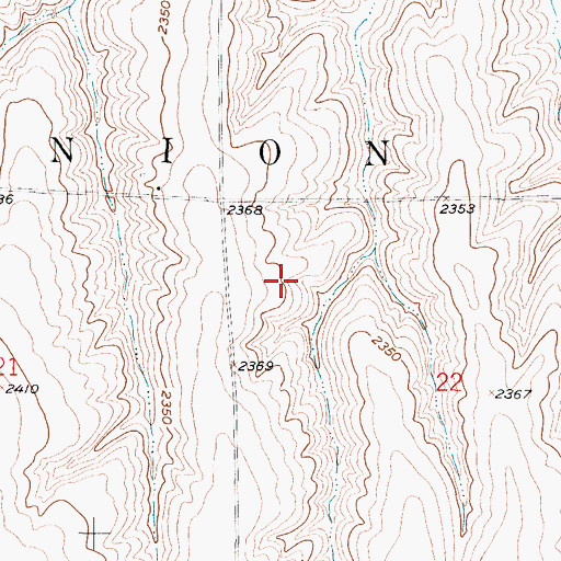 Topographic Map of Township of Union, NE