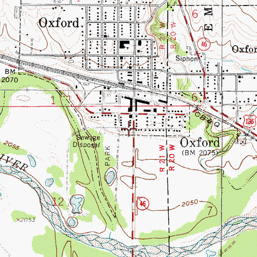 Topographic Map of George R Mitchell RV Park, NE
