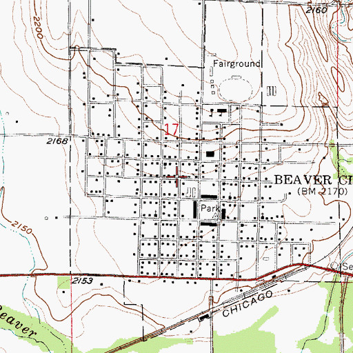 Topographic Map of Free Methodist Church, NE