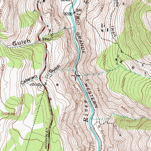 Topographic Map of Kendall Gulch, CO