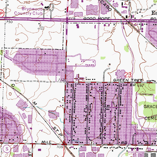 Topographic Map of Barton Elementary School, WI