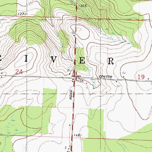 Topographic Map of Miller School (historical), WI