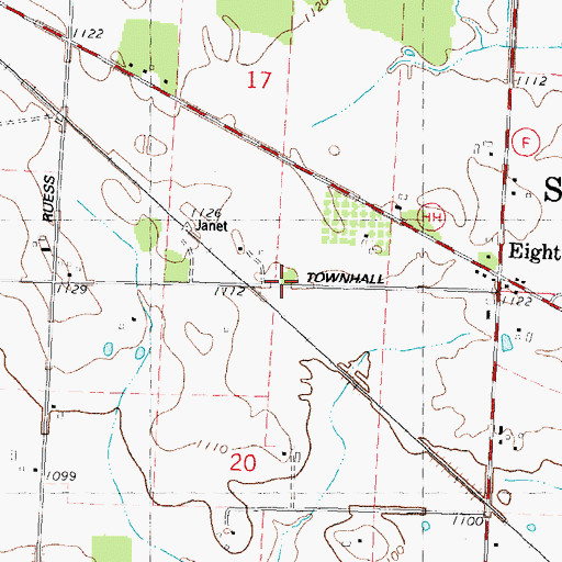 Topographic Map of Turner School (historical), WI