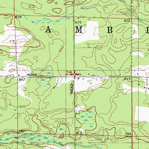 Topographic Map of Barker School (historical), WI
