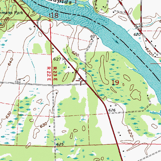 Topographic Map of Redling School (historical), WI