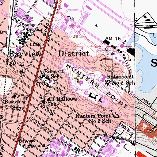 Topographic Map of Stony Hill, CA