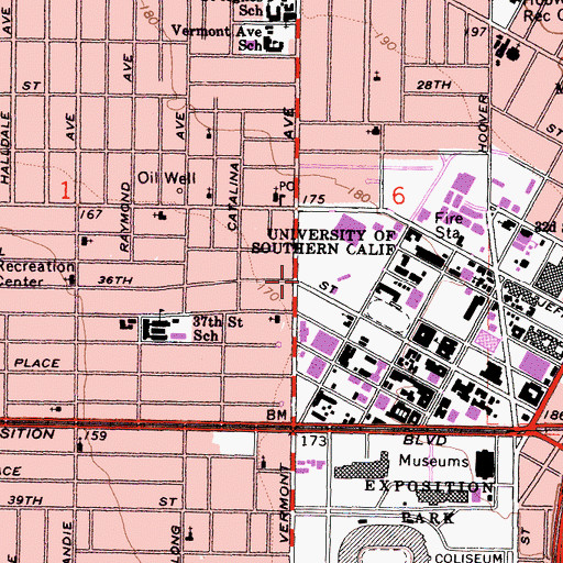 Topographic Map of Bethesda Presbyterian Church (historical), CA