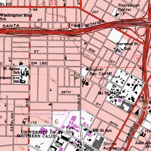 Topographic Map of Divine Providence Convent, CA