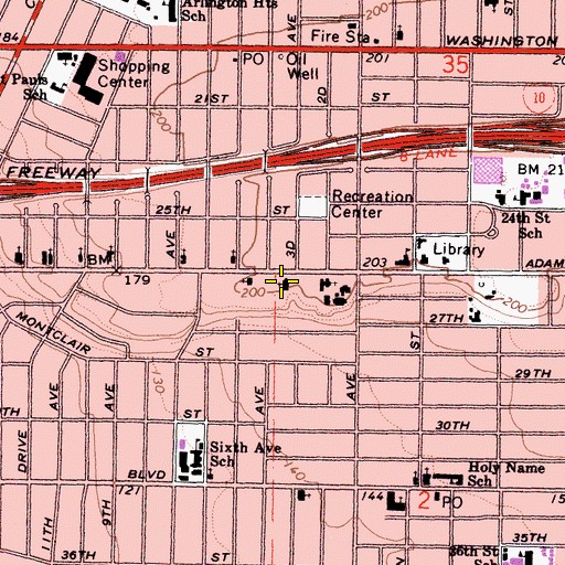 Topographic Map of Holman Methodist Church, CA
