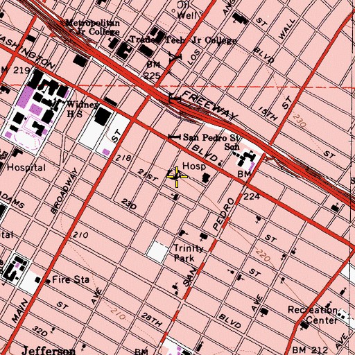 Topographic Map of Apostolic Holy Cross Church, CA