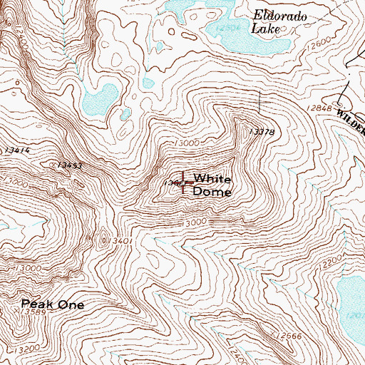Topographic Map of White Dome, CO