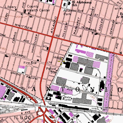 Topographic Map of Armenian Pentecostal Church, CA
