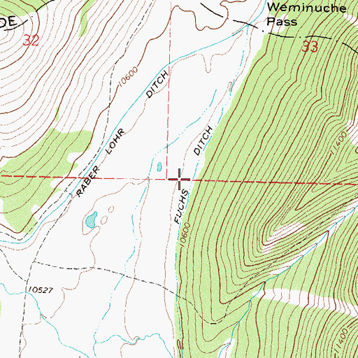 Topographic Map of Fuchs Ditch, CO